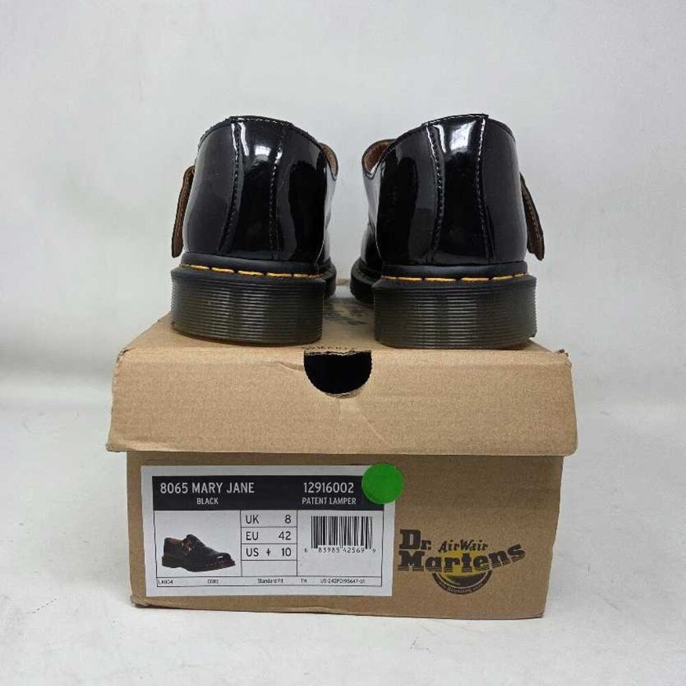 New women's US 10 EU 42 Dr. Martens 8065 Mary Jane black patent leather shoes - Picture 2 of 12